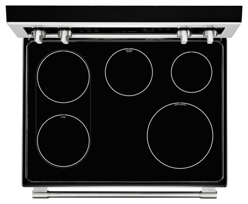 Maytag 6.7 Cu. Ft. Electric Range with Self-Clean and Double Oven - Fingerprint Resistant Stainless Steel - YMET8800FZ