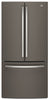 GE Profile 24.5 Cu. Ft. French-Door Refrigerator with Space-saving Icemaker – PNE25NMLKES - Refrigerator with Exterior Water/Ice Dispenser in Slate