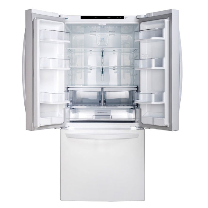 LG 30\" 22 Cu. Ft. French-Door Refrigerator - White - LRFNS2200W