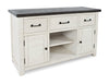 Madison 50\" Rustic TV Stand with Storage and Cable Management for TVs up to 55\"- White