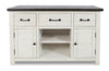 Madison 50" TV Stand - White - Rustic style TV Stand in White and brown