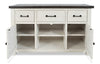 Madison 50" TV Stand - White - Rustic style TV Stand in White and brown