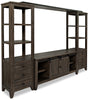 Madison Barn-Door 4-Piece Entertainment Centre with 60" TV Opening - Brown