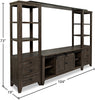 Madison Barn Door 4-Piece Entertainment Centre with 60 TV Opening - Brown