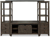 Madison Barn-Door 4-Piece Entertainment Centre with 60" TV Opening - Brown
