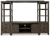 Madison Barn-Door 4-Piece Entertainment Centre with 60" TV Opening - Brown