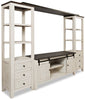 Madison Barn-Door 4-Piece Entertainment Centre with 60" TV Opening - White