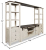 Madison Barn Door 4-Piece Entertainment Centre with 60-TV Opening - White