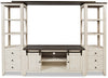 Madison Barn-Door 4-Piece Entertainment Centre with 60" TV Opening - White