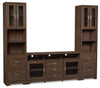 Melody 100\" 3-Piece Entertainment Centre with Storage and Cable Management for TVs up to 65\"- Brown