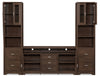Melody 3-Piece Entertainment Centre with 60" TV Opening - Brown 