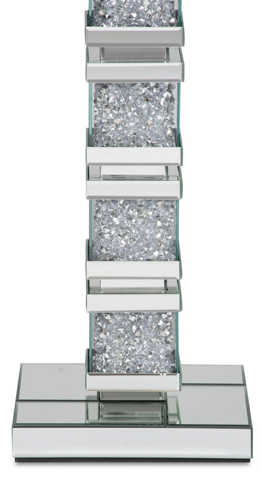 Memphis 54.3\" Glam Floor Lamp with Glass, Mirror and Acrylic Crystals