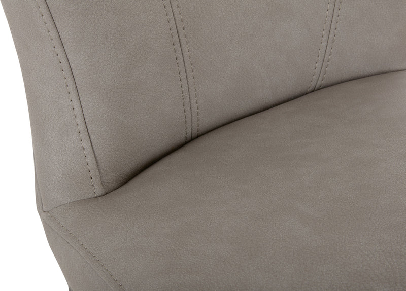 Quinn Barstool with Vegan Leather Fabric, 30\"H - Taupe
