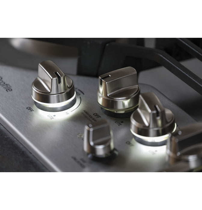 Profile 30\" 5-Element Gas Cooktop - Stainless - PGP9030SLSS