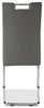 Tuxedo Dining Chair – Grey - Modern style Dining Chair in Grey Steel and Faux Leather