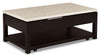 Sicily Coffee Table with Lift-Top and Casters – Beige - Contemporary style Coffee Table in Black Wood