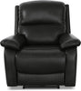 Grove Genuine Leather Power Reclining Chair with Adjustable Headrest – Black - Contemporary style Chair in Black