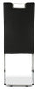 Tuxedo Dining Chair – Black - Modern style Dining Chair in Black Steel and Faux Leather