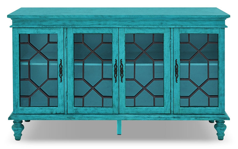 Rigolet 60\" 4-Door Accent Cabinet - Blue