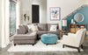 Nofia 2-Piece Chenille Left-Facing Sectional - Charcoal 