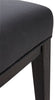 Quinn Bar Stool – Grey - Contemporary style Bar Stool in Grey Rubberwood and Bonded Leather