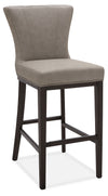 Quinn Barstool with Vegan Leather Fabric, 30\"H - Taupe