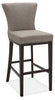 Quinn Bar Stool – Taupe - Contemporary style Bar Stool in Taupe Rubberwood and Bonded Leather