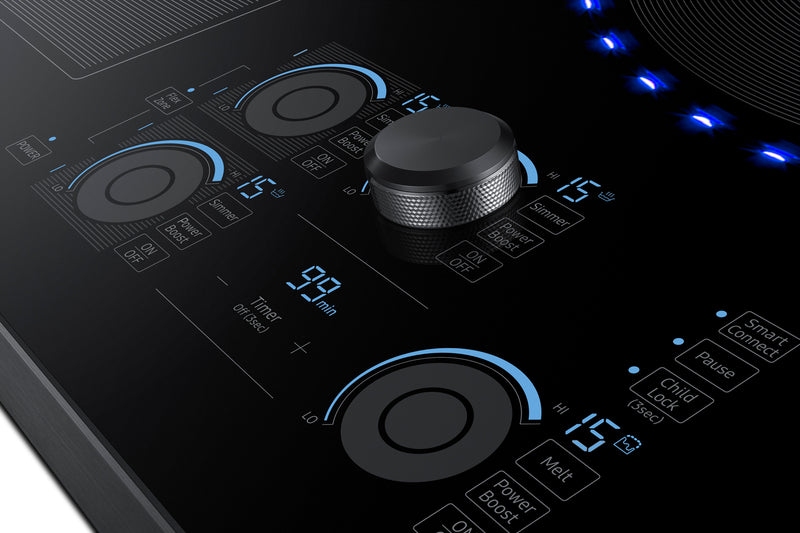 Samsung 30\" 5-Element Smart Induction Cooktop with Flex Zone & Virtual Flame Technology™ - Black Stainless Steel - NZ30K7880UG/AA