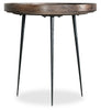 Nashik 24" Accent Table - Retro style End Table in Grey Brown Mango Wood and Metal