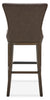 Quinn Bar Stool – Brown - Contemporary style Bar Stool in Brown Rubberwood and Bonded Leather