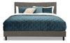 Paseo King Platform Bed – Grey - Contemporary style Bed in Grey Plywood