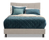 Paseo Platform Full Bed - Taupe - Contemporary style Bed in Taupe Plywood