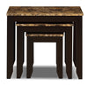 Roma 3-Piece Nesting Table Package - Contemporary style End Table in Dark Brown Wood