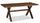 Plum Dining Table, Wood, Live-Edge Look, 70.75"W- Nutmeg Brown