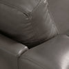 Andi Leather-Look Fabric Chair – Grey - Glam style Chair in Grey