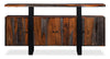 Bowery Server - Industrial style Server in Rustic Brown Metal and Wood