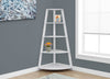 Ana Corner Bookcase – White - Contemporary style Bookcase in White Wood