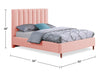 Rain Full Platform Bed - Pink 