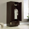 Clinton 29" Wardrobe/Storage Cabinet – Dakota Oak - Contemporary style Accent Cabinet in Dark Brown