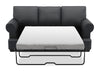 Made in Canada Customizable Sofa Lab Roll 86\" Linen-Look Fabric Sofa Bed with Rolled Arms - Pax Pepper Grey