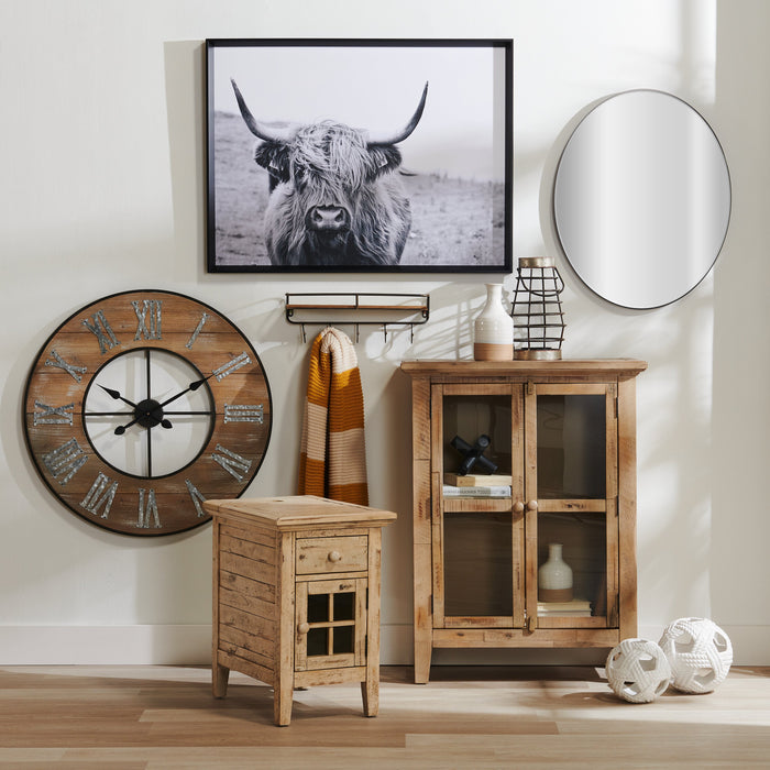 Rocco 32\" 2-Door Accent Cabinet - Natural Wood
