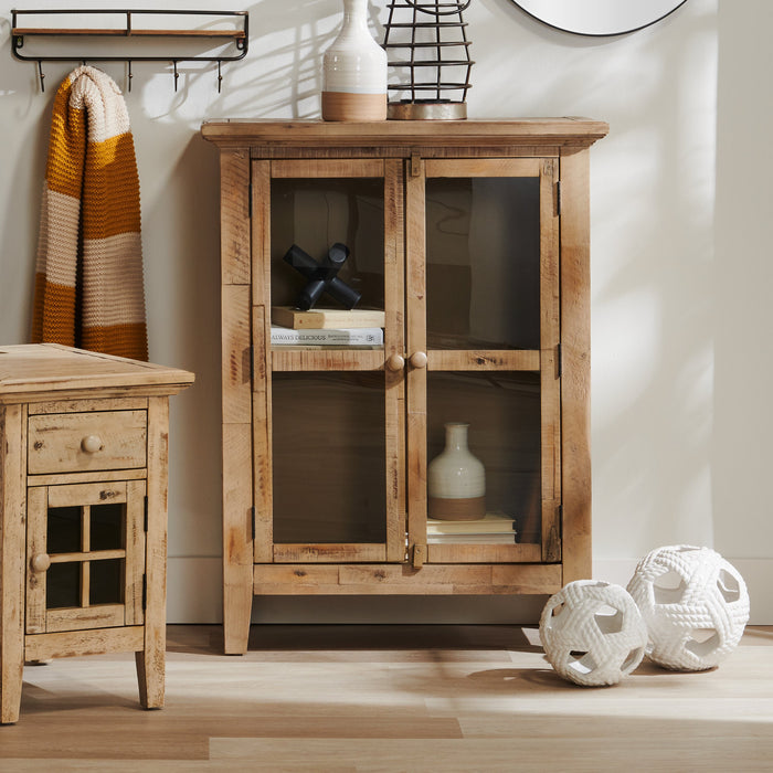 Rocco 32\" 2-Door Accent Cabinet - Natural Wood