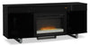 Odesos 72\" Modern Electric Fireplace TV Stand with Storage and Cable Management for TVs up to 80\"- Black