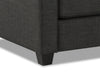 Sawyer Linen-Look Fabric Loveseat - Charcoal Grey 