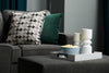 Sawyer 2-Piece Linen-Look Fabric Sectional - Charcoal Grey 