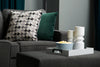 Sawyer Linen-Look Fabric Sofa - Charcoal Grey 