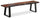 Bowery Dining Bench, Sheesham Wood, Metal, Trapizoid Base, 70"W - Brown