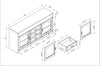 Melody 60" TV Stand - White 