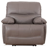 Franco Genuine Leather Power Recliner - Grey  