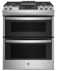 GE 6.7 Cu. Ft. Gas Range with Steam Clean and Edge To Edge Cooktop - Stainless Steel - JCGSS86SPSS 